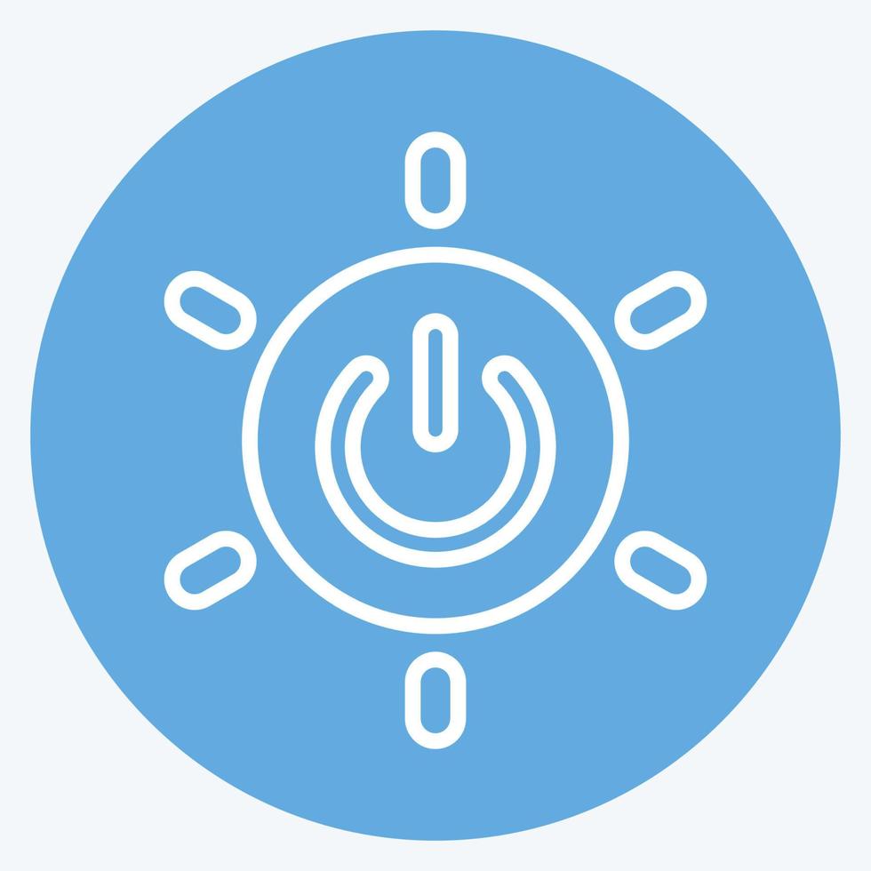 pictogram energie. geschikt voor gemeenschapssymbool. blauwe ogen stijl. eenvoudig ontwerp bewerkbaar. ontwerp sjabloon vector. eenvoudige symboolillustratie vector