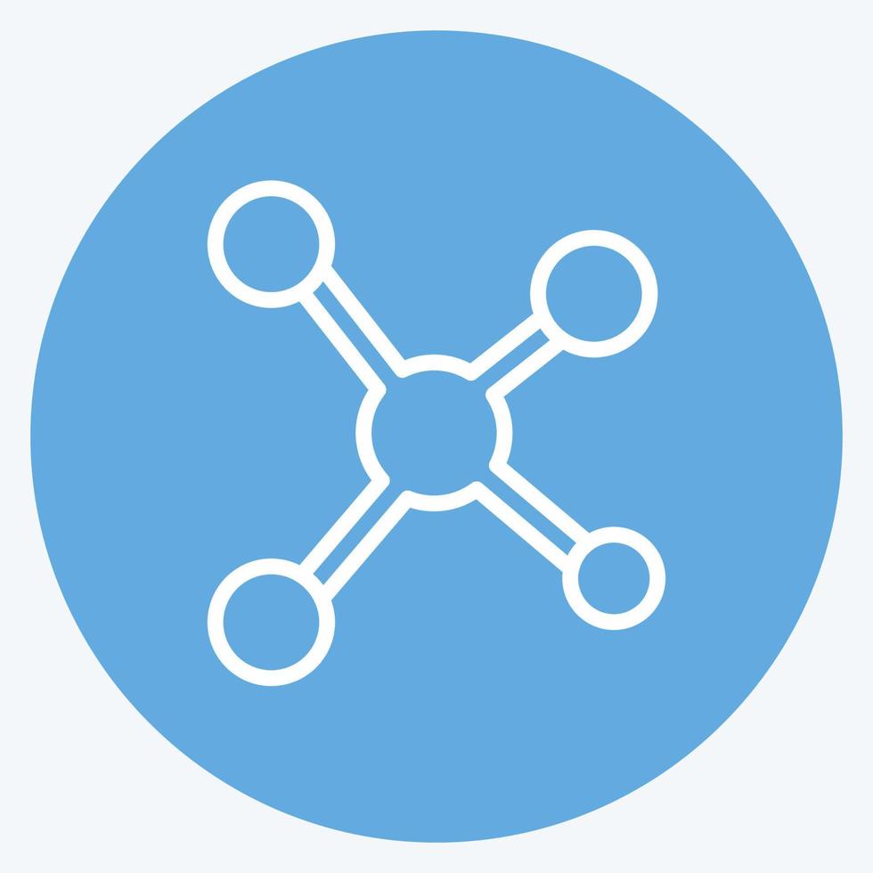 pictogram netwerken. geschikt voor it-services symbool. blauwe ogen stijl. eenvoudig ontwerp bewerkbaar. ontwerp sjabloon vector. eenvoudige symboolillustratie vector