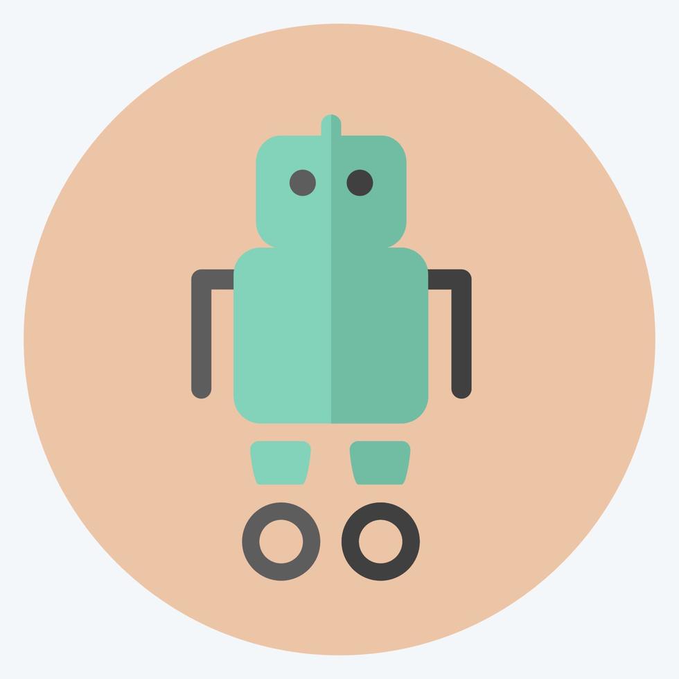 icoon robot. geschikt voor speelgoedsymbool. vlakke stijl. eenvoudig ontwerp bewerkbaar. ontwerp sjabloon vector. eenvoudige symboolillustratie vector