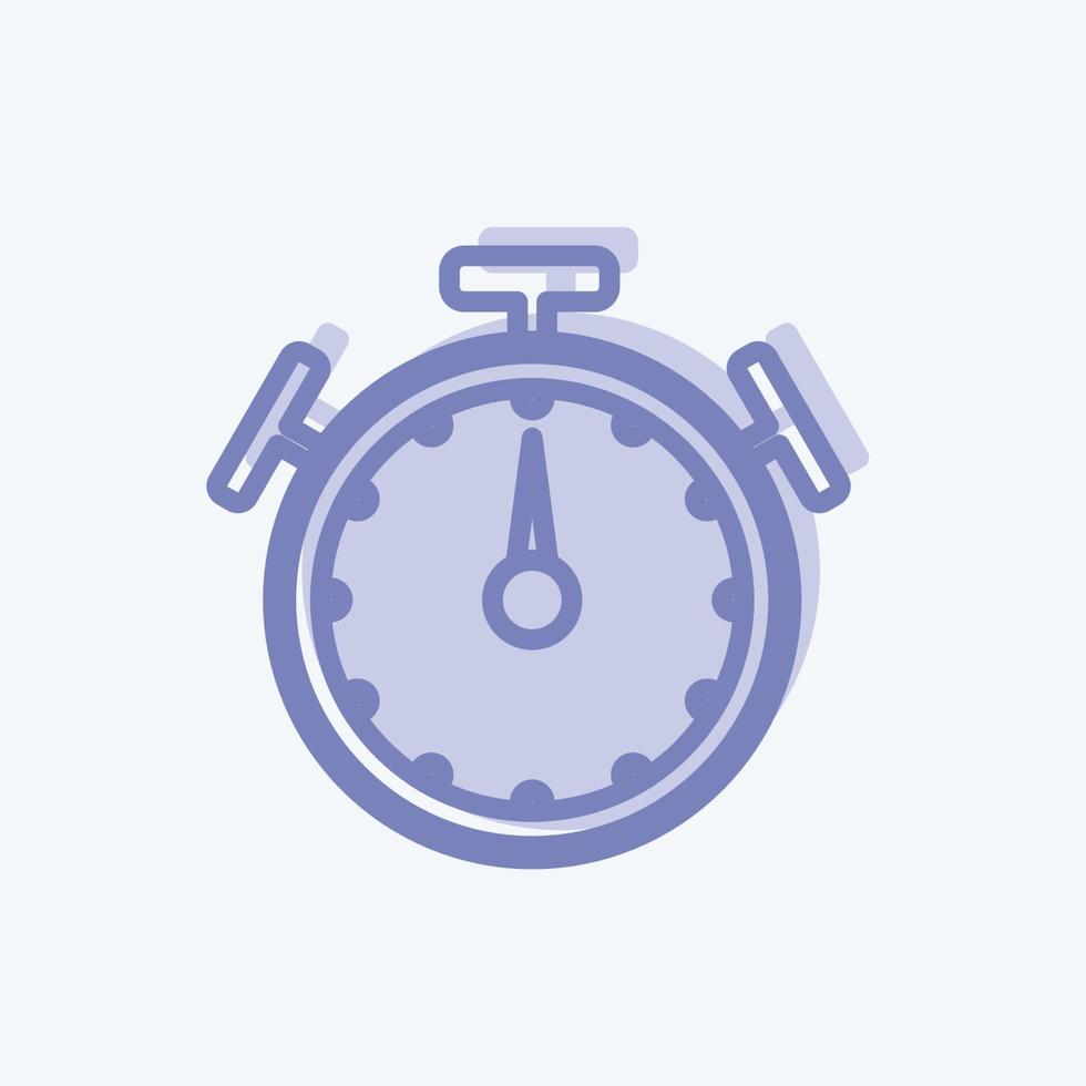 pictogram stopwatch. geschikt voor webinterface-symbool. tweekleurige stijl. eenvoudig ontwerp bewerkbaar. ontwerp sjabloon vector. eenvoudige symboolillustratie vector