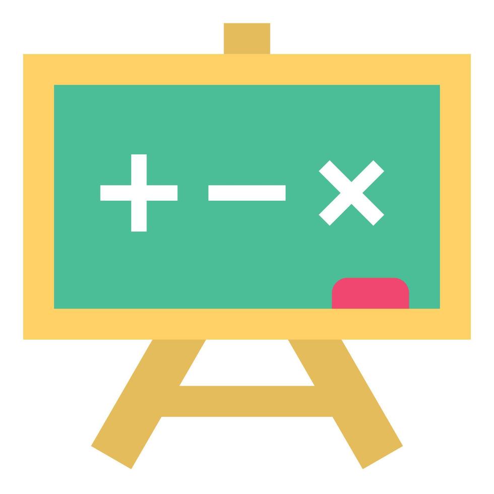 school schoolbord platte pictogram vectorillustratie bewerken vector