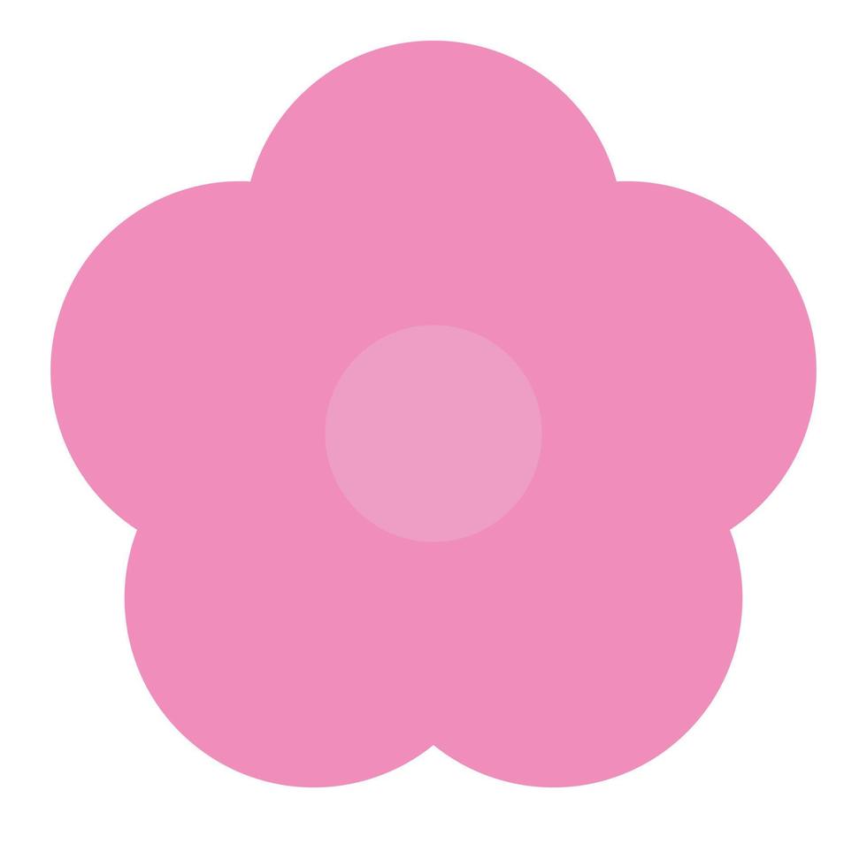 Sakura bloem pictogram egale kleur vectorillustratie vector