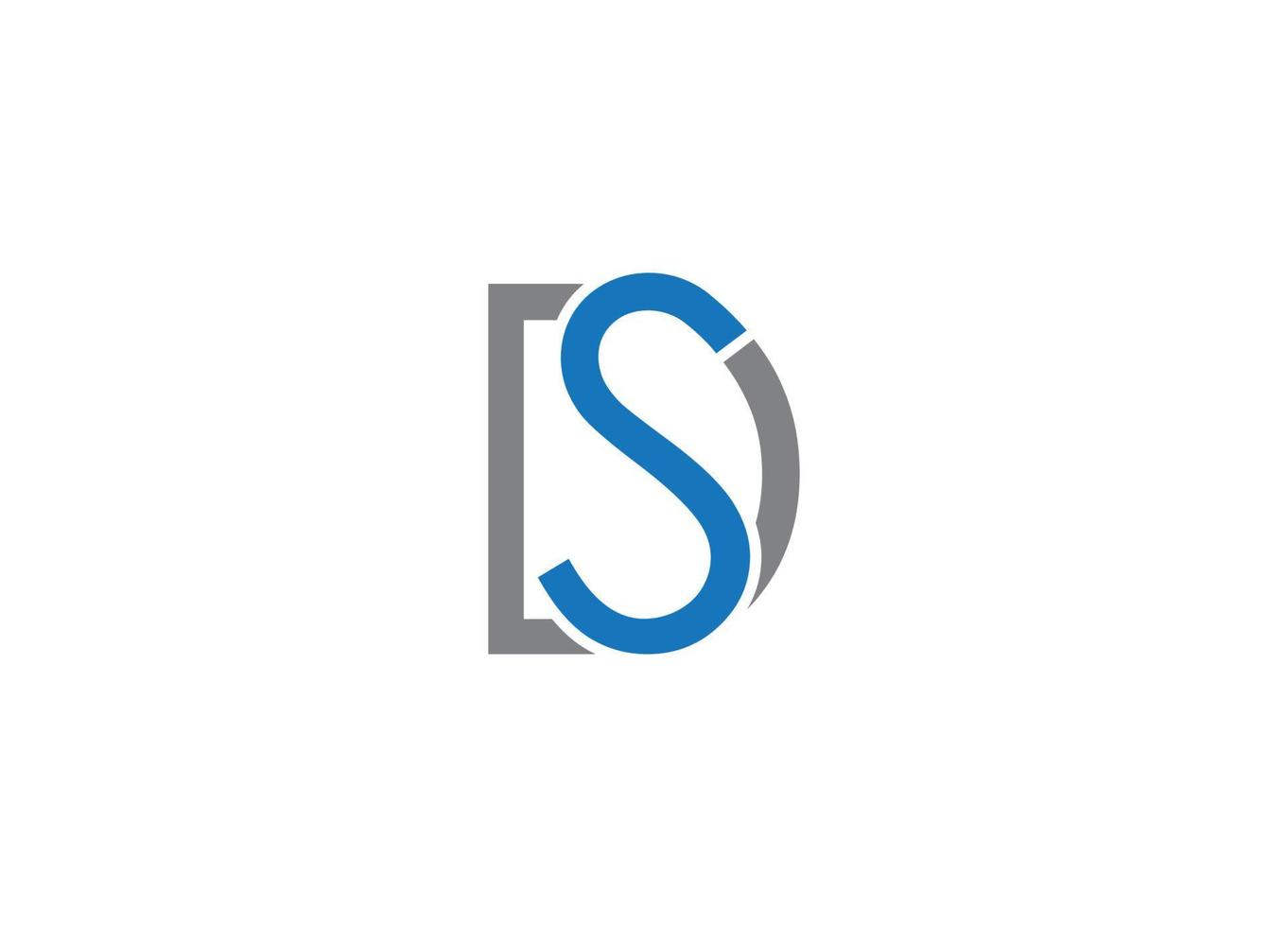 ds-logo-ontwerp met creatieve moderne pictogramsjabloon vector
