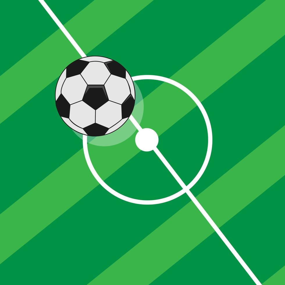 voetbalveld met bal vectorillustratie vector