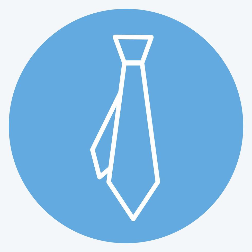 pictogram stropdas. geschikt voor mannen accessoires symbool. blauwe ogen stijl. eenvoudig ontwerp bewerkbaar. ontwerp sjabloon vector. eenvoudige symboolillustratie vector