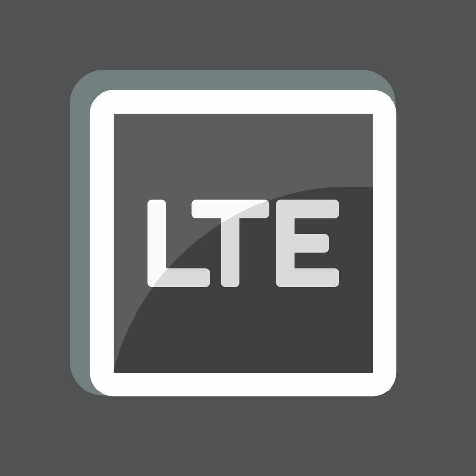 sticker lte. geschikt voor mobiele apps symbool. eenvoudig ontwerp bewerkbaar. ontwerp sjabloon vector. eenvoudige symboolillustratie vector