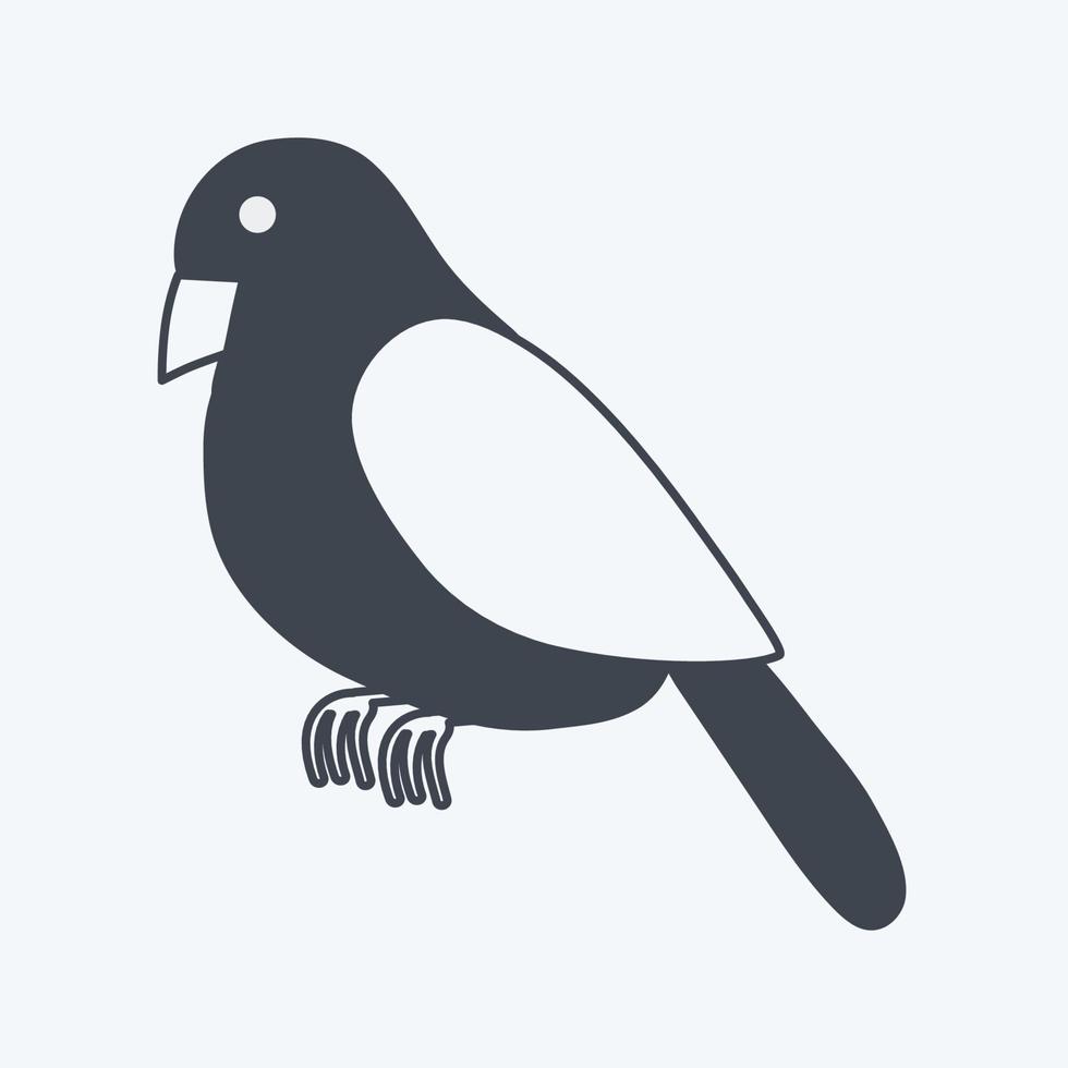 icoon vogel. geschikt voor dier symbool. glyph-stijl. eenvoudig ontwerp bewerkbaar. ontwerp sjabloon vector. eenvoudige symboolillustratie vector