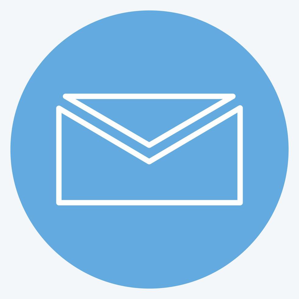 pictogram e-mail. geschikt voor mobiele apps symbool. blauwe ogen stijl. eenvoudig ontwerp bewerkbaar. ontwerp sjabloon vector. eenvoudige symboolillustratie vector