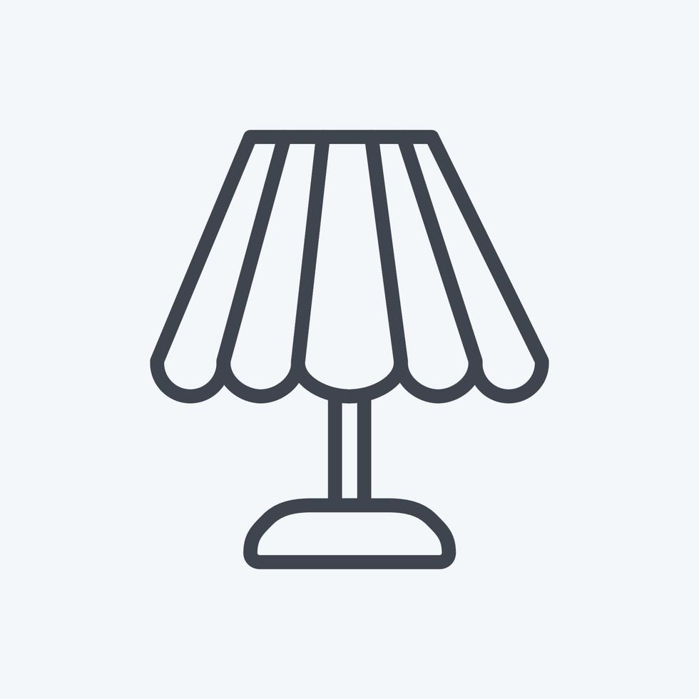 pictogram lamp. geschikt voor webinterface-symbool. lijn stijl. eenvoudig ontwerp bewerkbaar. ontwerp sjabloon vector. eenvoudige symboolillustratie vector