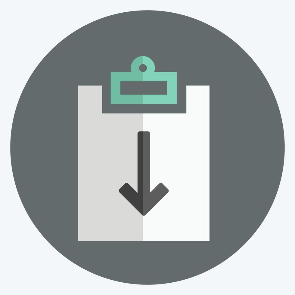 pictogram opdracht terug ii. geschikt voor infographics symbool. vlakke stijl. eenvoudig ontwerp bewerkbaar. ontwerp sjabloon vector. eenvoudige symboolillustratie vector