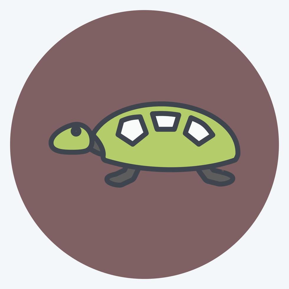 pictogram schildpad. geschikt voor zeesymbool. kleur partner stijl. eenvoudig ontwerp bewerkbaar. ontwerp sjabloon vector. eenvoudige symboolillustratie vector