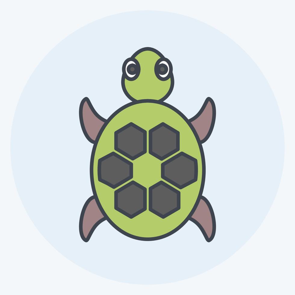 pictogram schildpad. geschikt voor dier symbool. kleur partner stijl. eenvoudig ontwerp bewerkbaar. ontwerp sjabloon vector. eenvoudige symboolillustratie vector