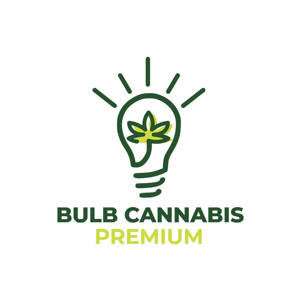 lamp cannabis logo ontwerpsjablonen vector