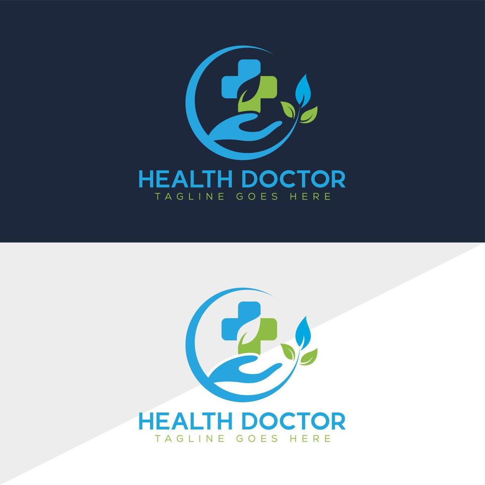 medisch logo, gezondheidszorg logo vector ontwerpsjabloon