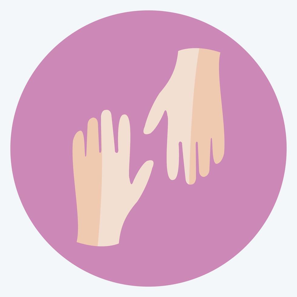 icoon handschoenen. geschikt voor lentesymbool. vlakke stijl. eenvoudig ontwerp bewerkbaar. ontwerp sjabloon vector. eenvoudige symboolillustratie vector