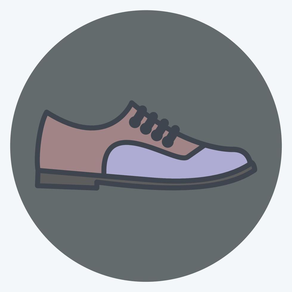 pictogram formele schoenen. geschikt voor mannen accessoires symbool. kleur partner stijl. eenvoudig ontwerp bewerkbaar. ontwerp sjabloon vector. eenvoudige symboolillustratie vector