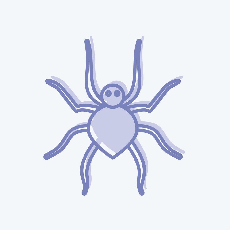pictogram spin. geschikt voor dier symbool. tweekleurige stijl. eenvoudig ontwerp bewerkbaar. ontwerp sjabloon vector. eenvoudige symboolillustratie vector