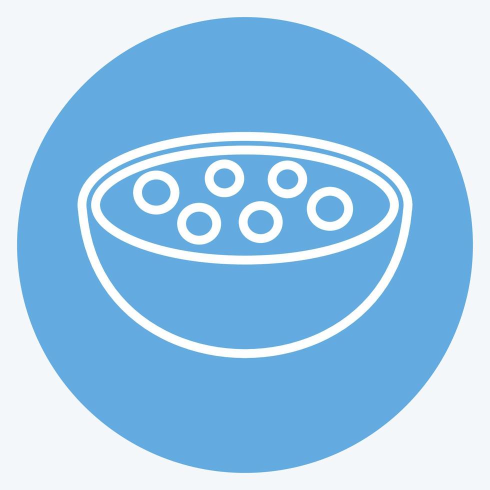 icoon eten. geschikt voor gemeenschapssymbool. blauwe ogen stijl. eenvoudig ontwerp bewerkbaar. ontwerp sjabloon vector. eenvoudige symboolillustratie vector