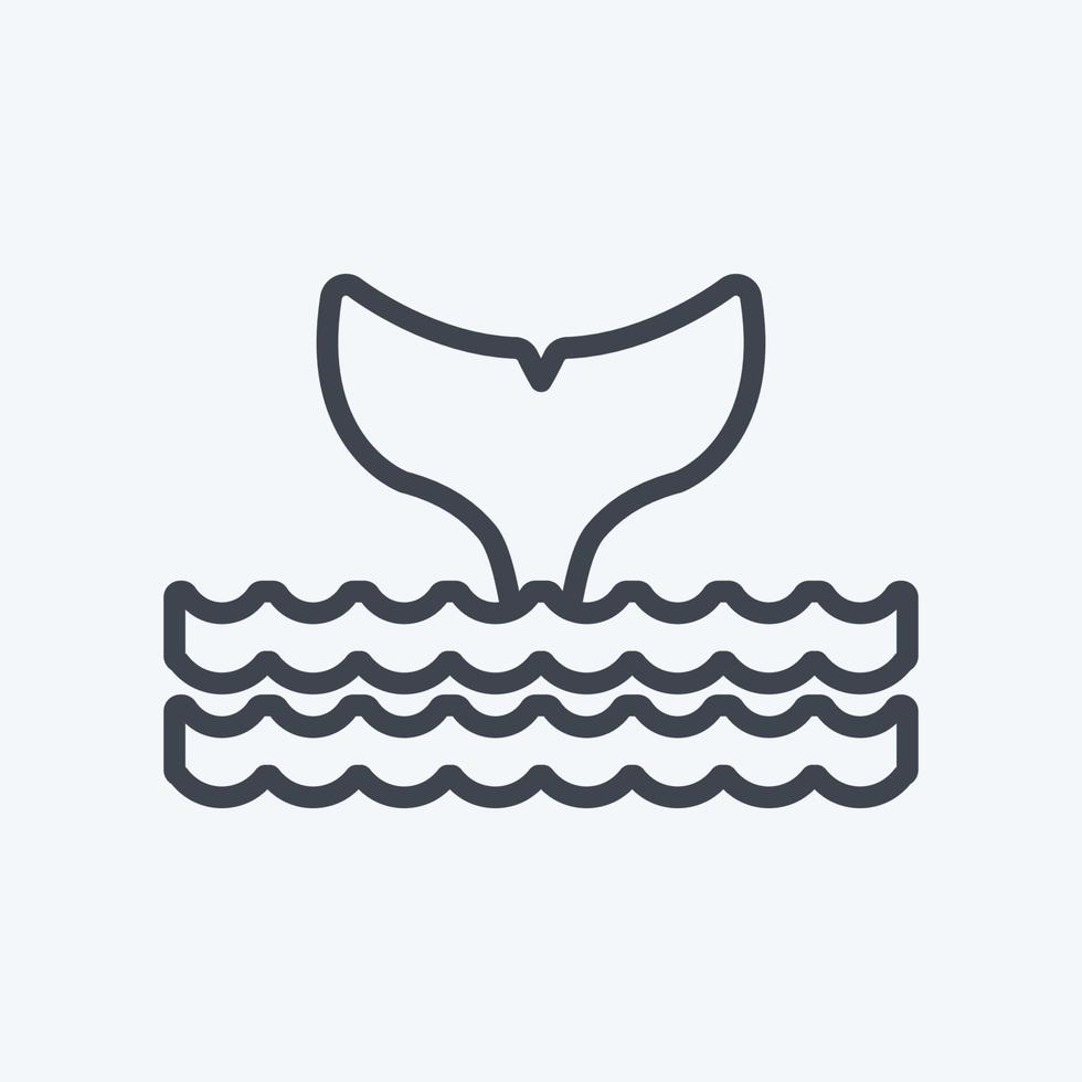 icoon oceanen. geschikt voor gemeenschapssymbool. lijn stijl. eenvoudig ontwerp bewerkbaar. ontwerp sjabloon vector. eenvoudige symboolillustratie vector
