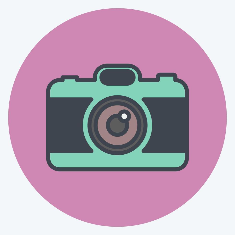 pictogram camera. geschikt voor huwelijkssymbool. kleur partner stijl. eenvoudig ontwerp bewerkbaar. ontwerp sjabloon vector. eenvoudige symboolillustratie vector