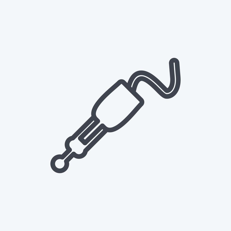 pictogram connector pin. geschikt voor onderwijs symbool. lijn stijl. eenvoudig ontwerp bewerkbaar. ontwerp sjabloon vector. eenvoudige symboolillustratie vector