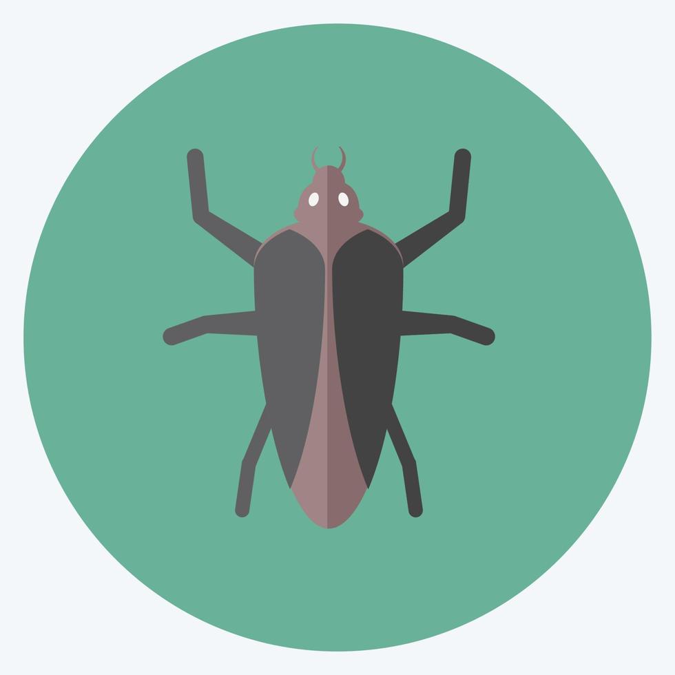 icoon bug ii. geschikt voor dier symbool. vlakke stijl. eenvoudig ontwerp bewerkbaar. ontwerp sjabloon vector. eenvoudige symboolillustratie vector