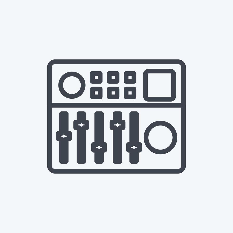 pictogram controller. geschikt voor muzieksymbool. lijn stijl. eenvoudig ontwerp bewerkbaar. ontwerp sjabloon vector. eenvoudige symboolillustratie vector