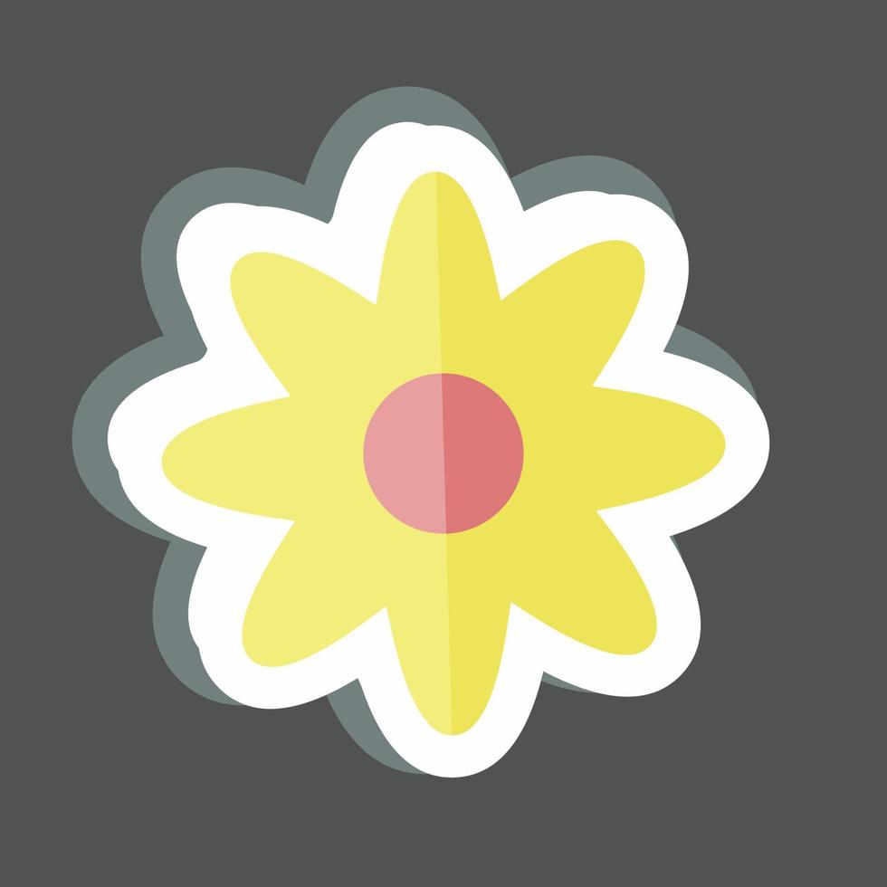 sticker bloem. geschikt voor spa-symbool. eenvoudig ontwerp bewerkbaar. ontwerp sjabloon vector. eenvoudige symboolillustratie vector