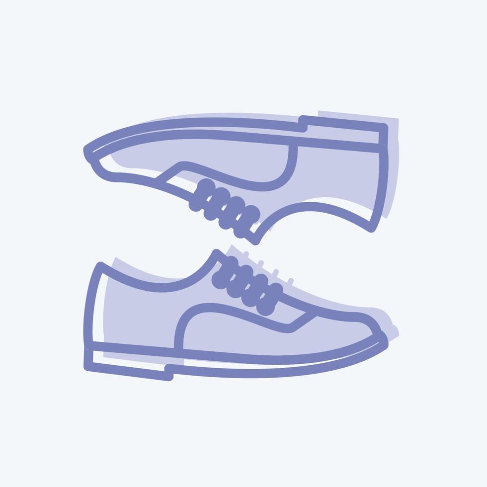 pictogram paar schoenen. geschikt voor mannen accessoires symbool. tweekleurige stijl. eenvoudig ontwerp bewerkbaar. ontwerp sjabloon vector. eenvoudige symboolillustratie vector