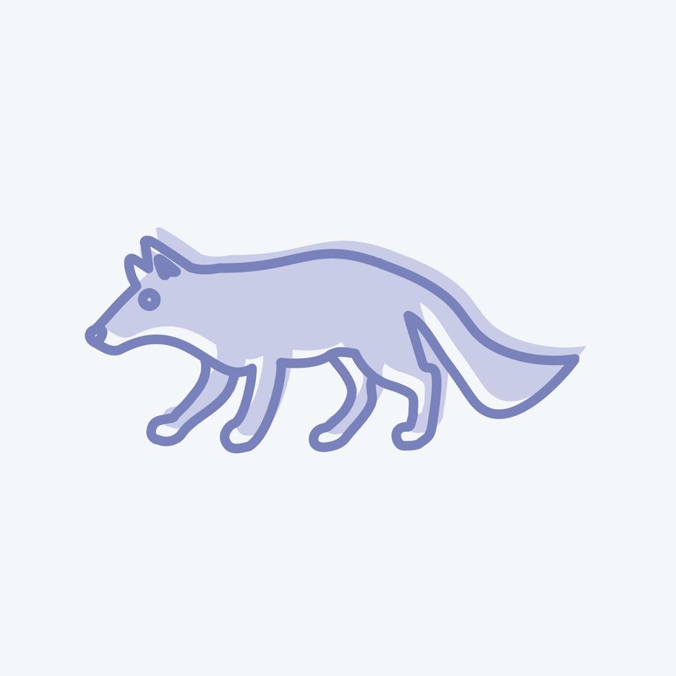 icoon wolf. geschikt voor dier symbool. tweekleurige stijl. eenvoudig ontwerp bewerkbaar. ontwerp sjabloon vector. eenvoudige symboolillustratie vector