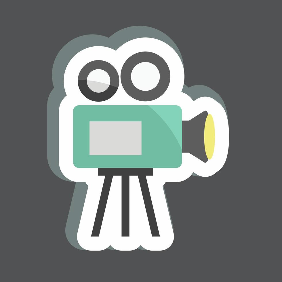 sticker videocamera. geschikt voor huwelijkssymbool. eenvoudig ontwerp bewerkbaar. ontwerp sjabloon vector. eenvoudige symboolillustratie vector