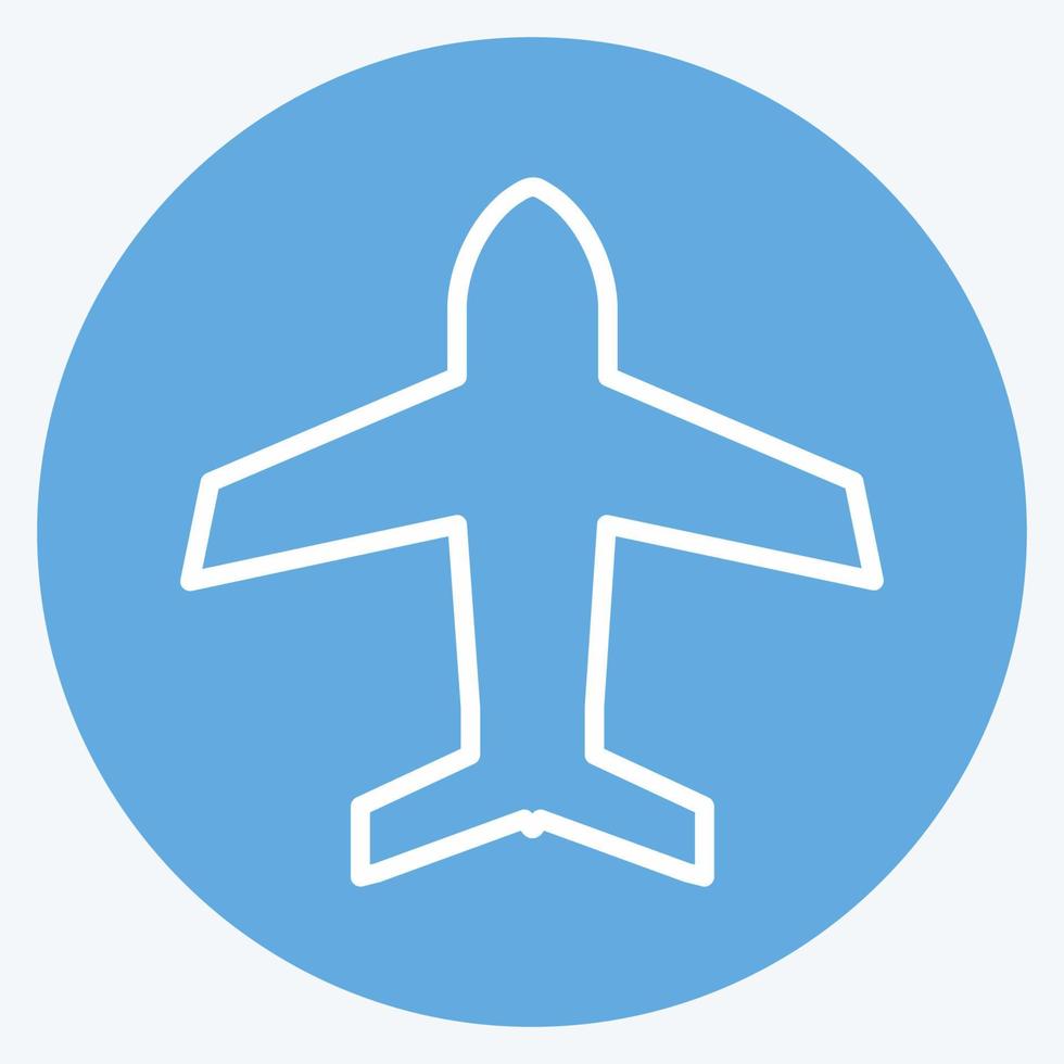 pictogram vliegtuigmodus. geschikt voor mobiele apps symbool. blauwe ogen stijl. eenvoudig ontwerp bewerkbaar. ontwerp sjabloon vector. eenvoudige symboolillustratie vector