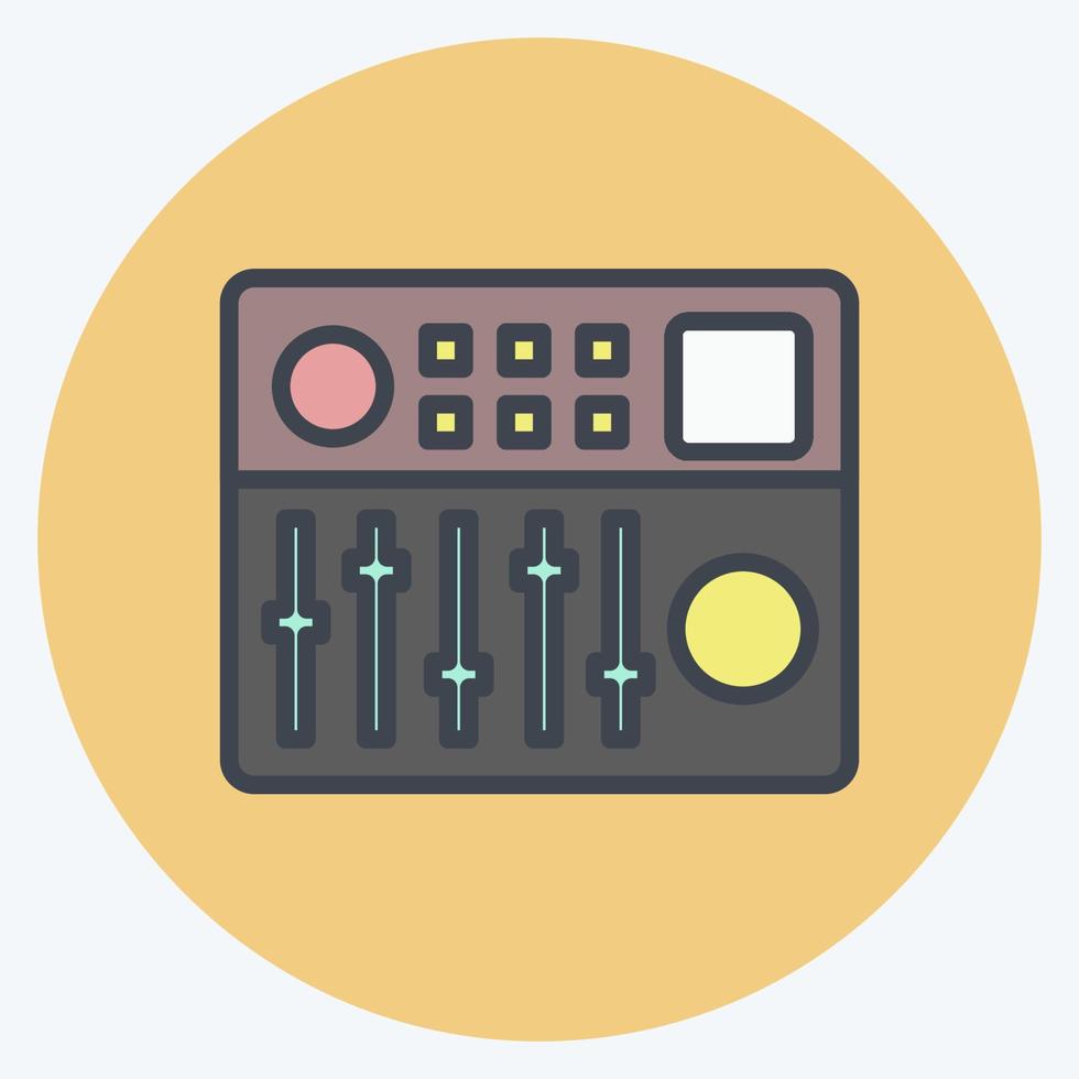 pictogram controller. geschikt voor muzieksymbool. kleur partner stijl. eenvoudig ontwerp bewerkbaar. ontwerp sjabloon vector. eenvoudige symboolillustratie vector