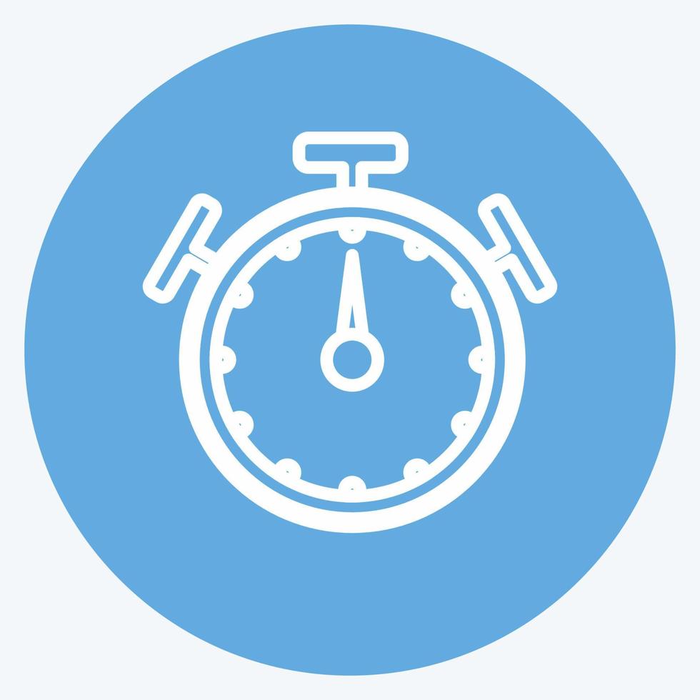 pictogram stopwatch. geschikt voor webinterface-symbool. blauwe ogen stijl. eenvoudig ontwerp bewerkbaar. ontwerp sjabloon vector. eenvoudige symboolillustratie vector