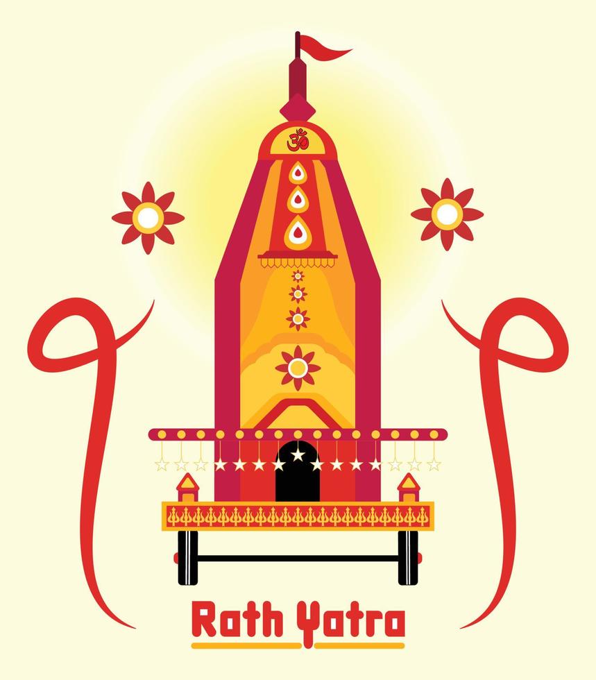 vectorontwerp van ratha yatra van heer jagannath vector