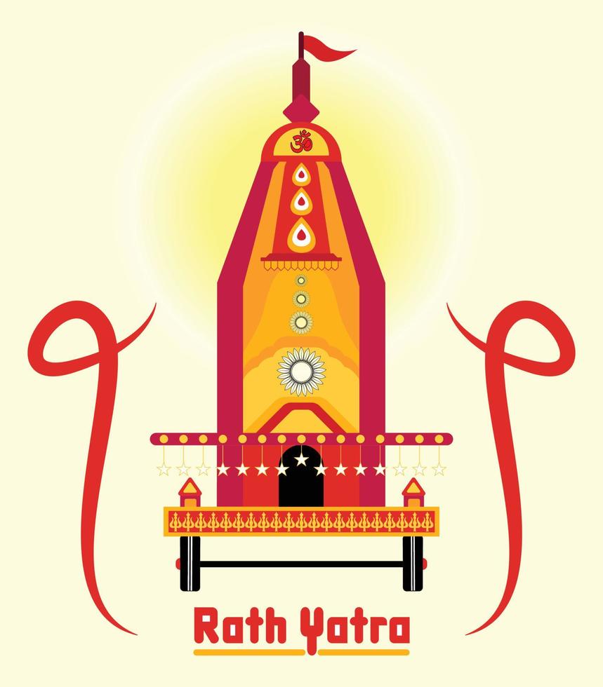 vectorontwerp van ratha yatra van heer jagannath vector