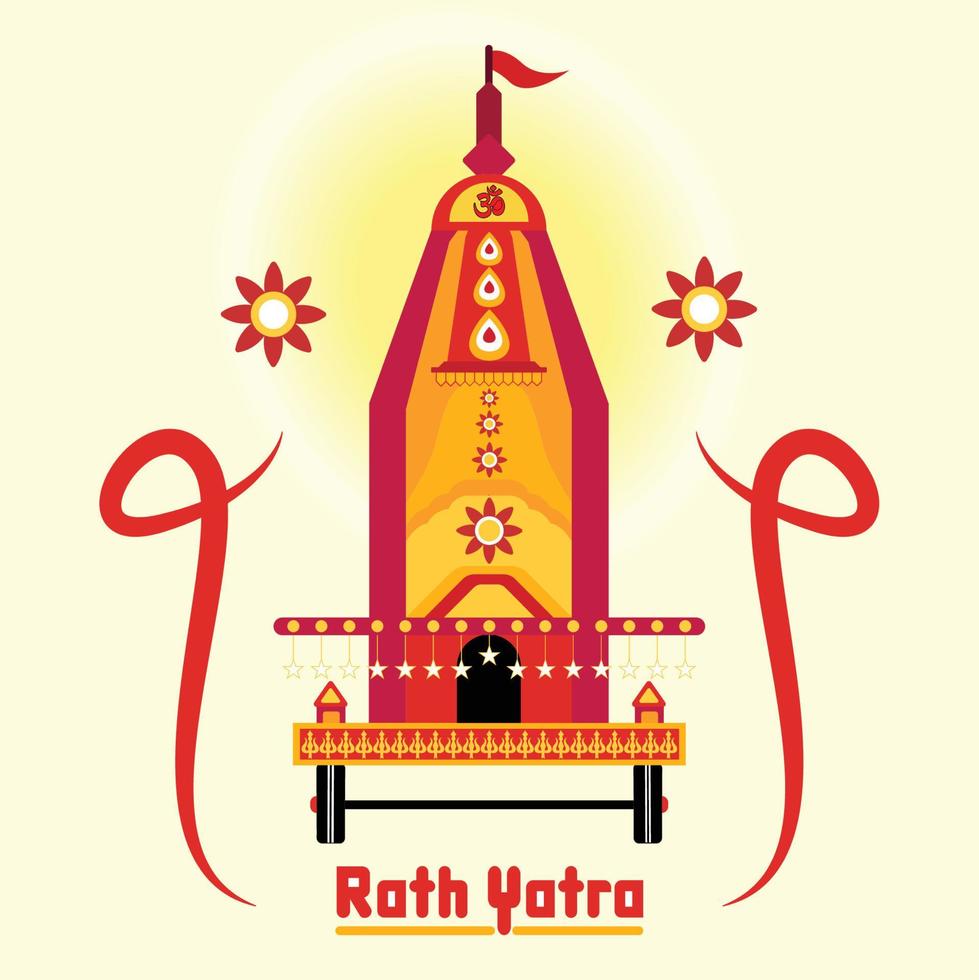 vectorontwerp van ratha yatra van heer jagannath vector