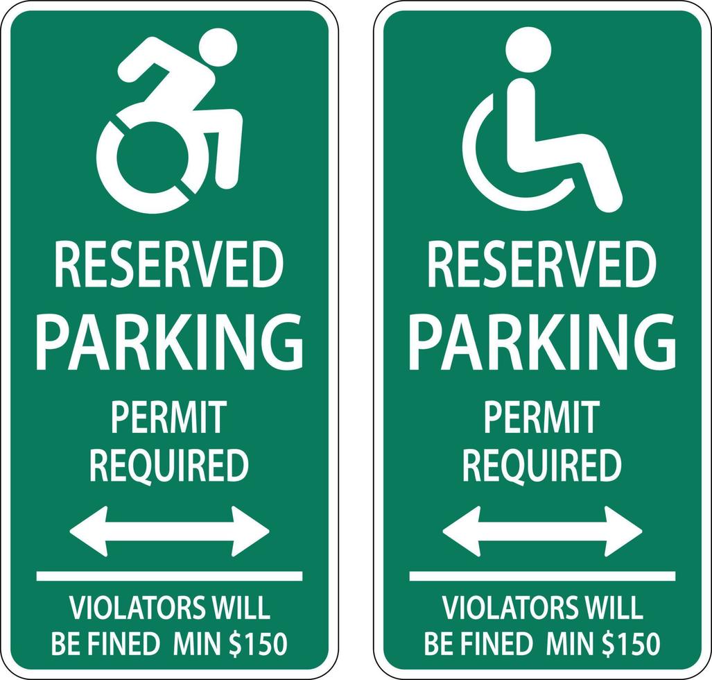 handicap parkeren teken, dubbele pijl teken op witte achtergrond vector