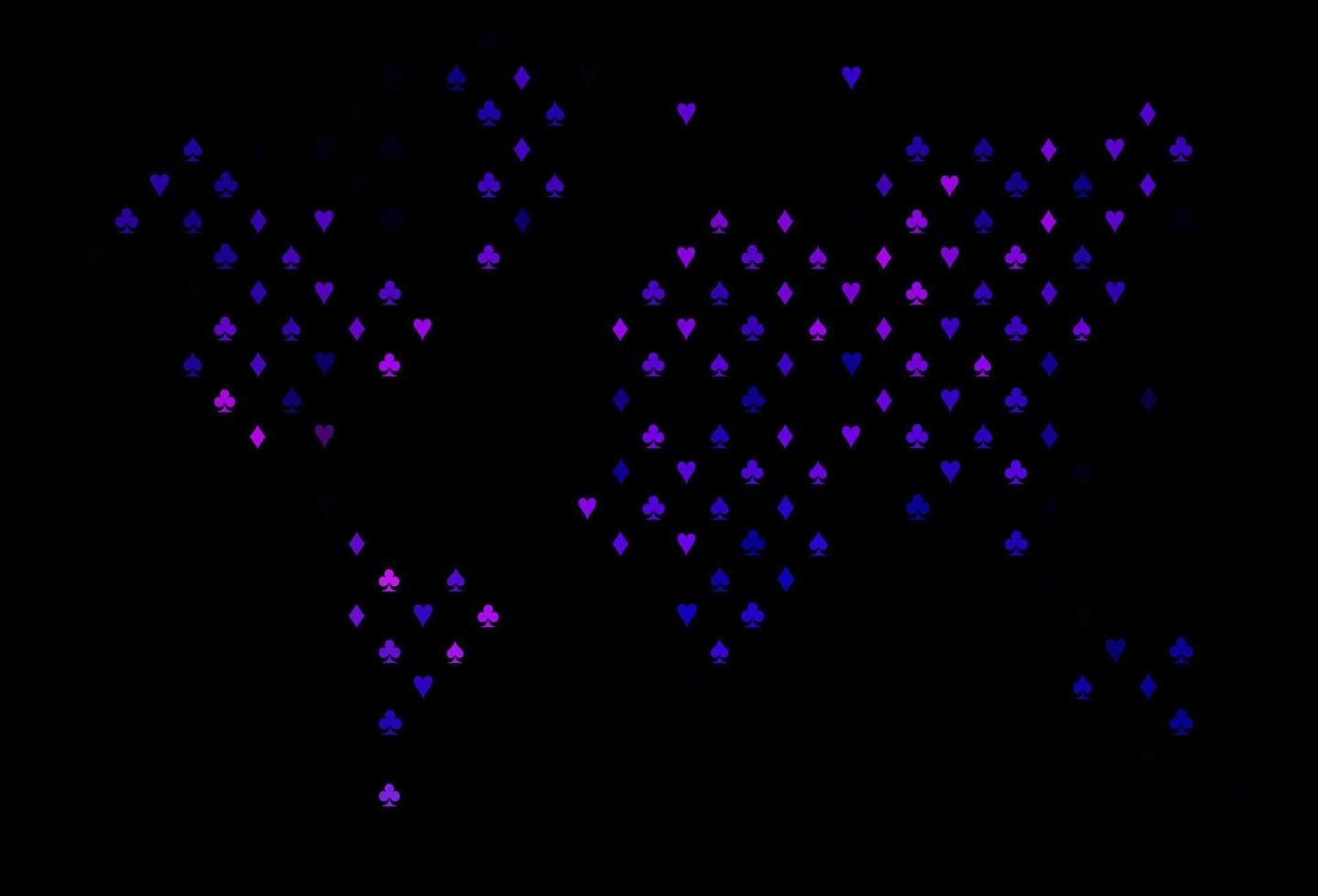 donkerpaarse vectortextuur met speelkaarten. vector