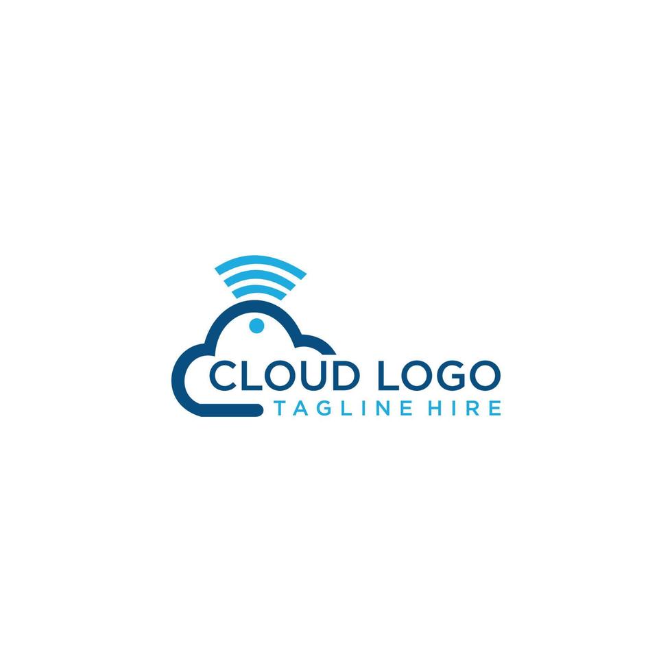 cloud technologie logo ontwerpsjabloon. vector illustratie