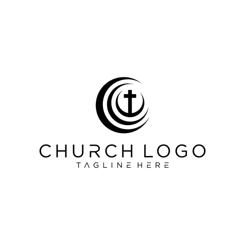 kerk vector logo symbool grafisch abstract sjabloon