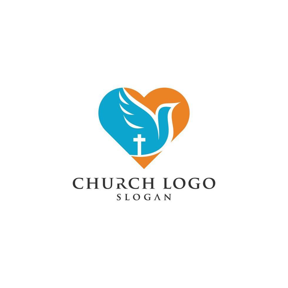 kerk vector logo symbool grafisch abstract sjabloon