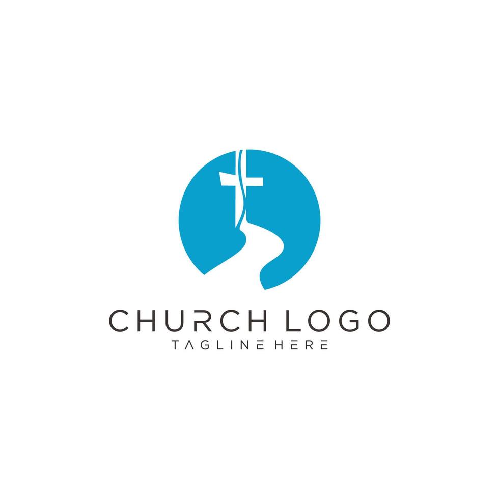 kerk vector logo symbool grafisch abstract sjabloon