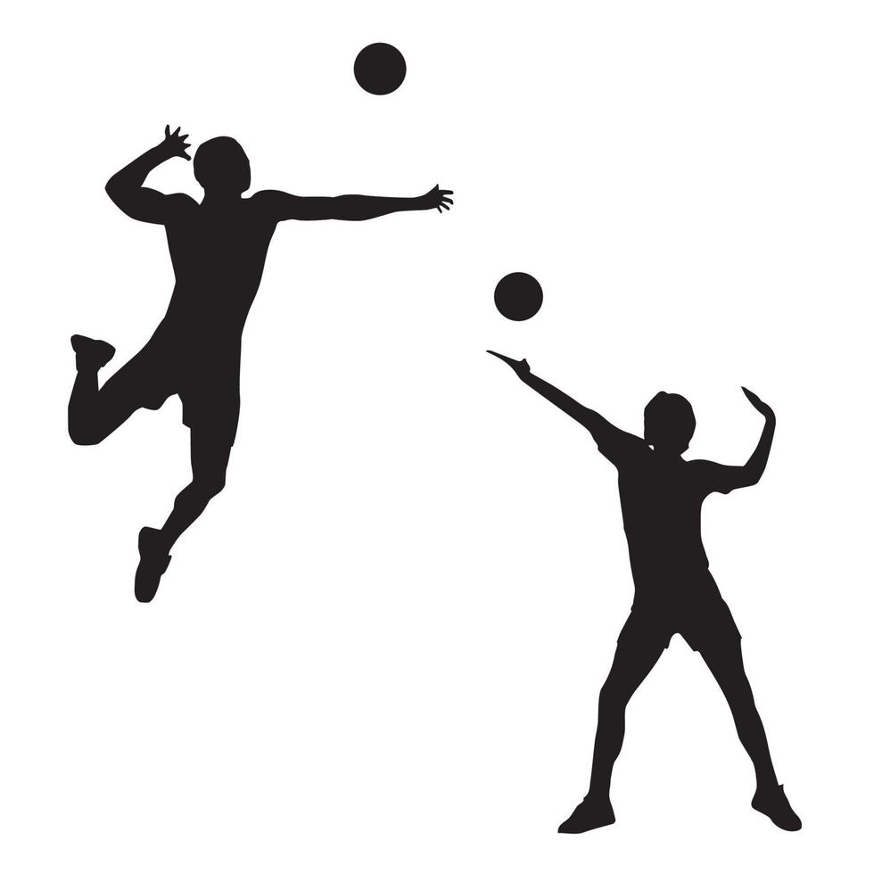 volleybal silhouet kunst vector