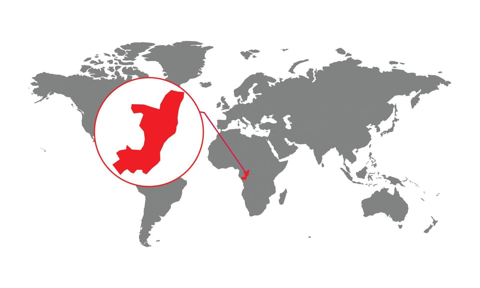 republiek congo kaart focus. geïsoleerde wereldkaart. geïsoleerd op een witte achtergrond. vectorillustratie. vector