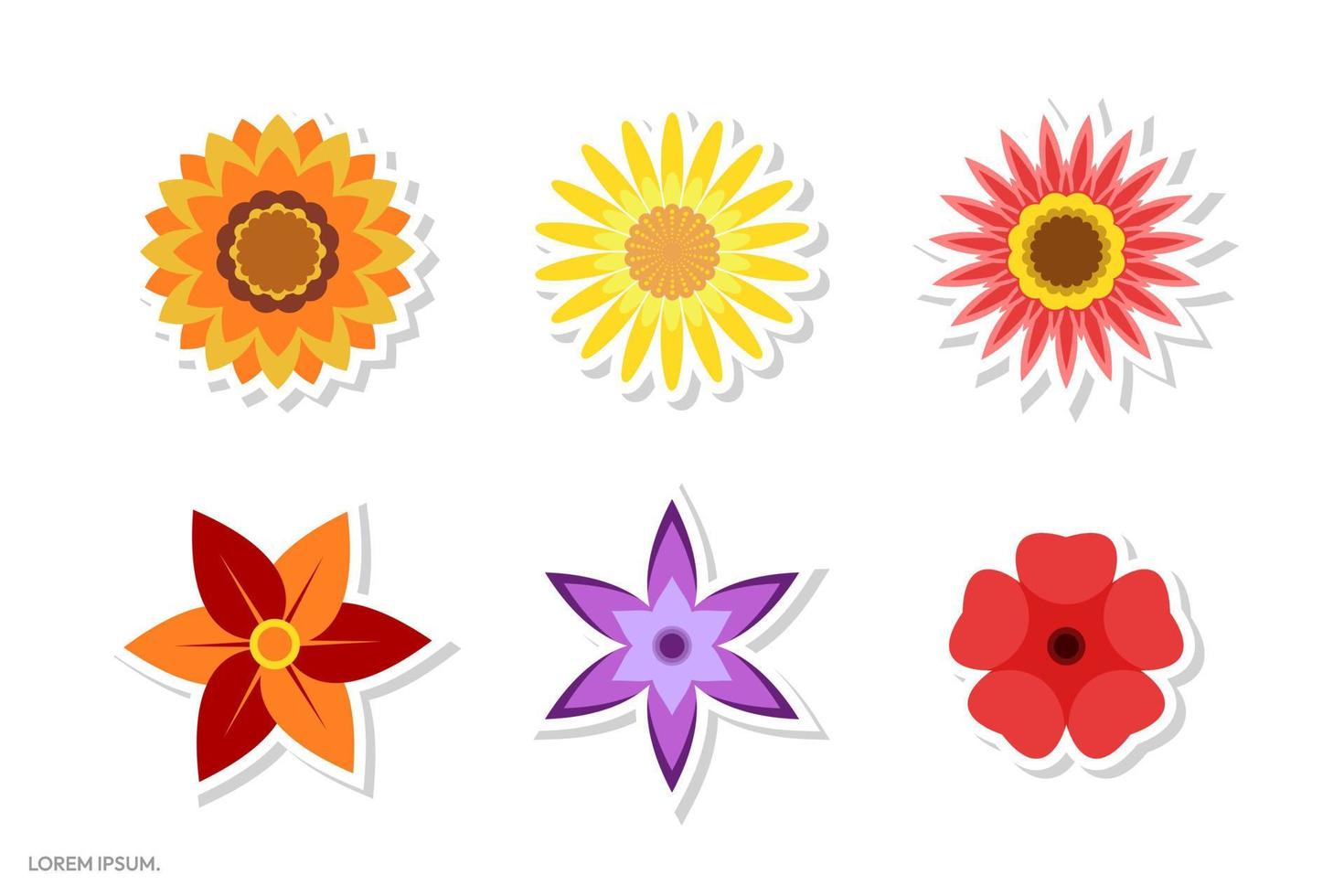 bloem illustratie sticker vector