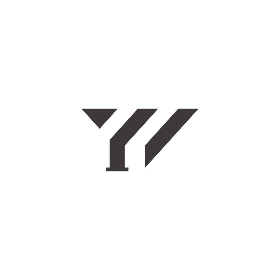 letter yi abstract geometrische lijn logo vector