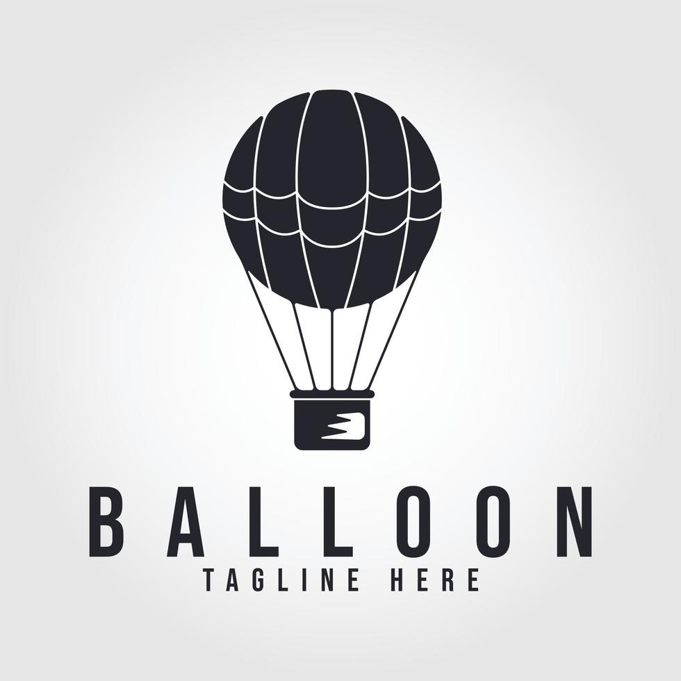 hete luchtballon pictogram vector ontwerp logo
