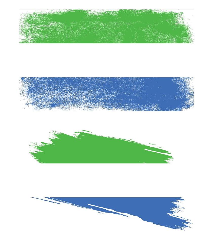 vlag van sierra leone met grungetextuur vector