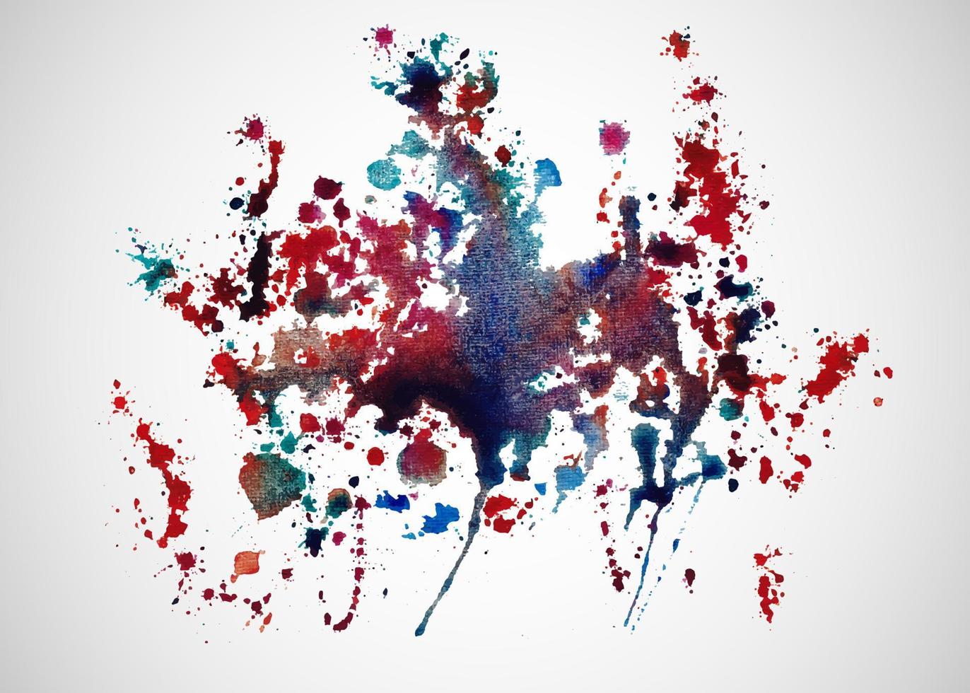 kleurrijke geïsoleerde aquarel splatter vlek, hand getekende aquarel splash vector, veelkleurige aquarel splash vector